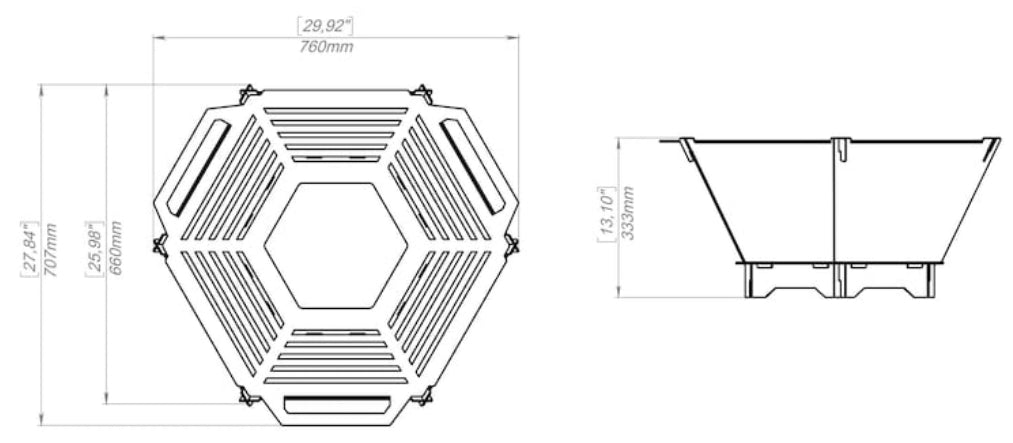 Portable Boma / Braai Stainless Steel